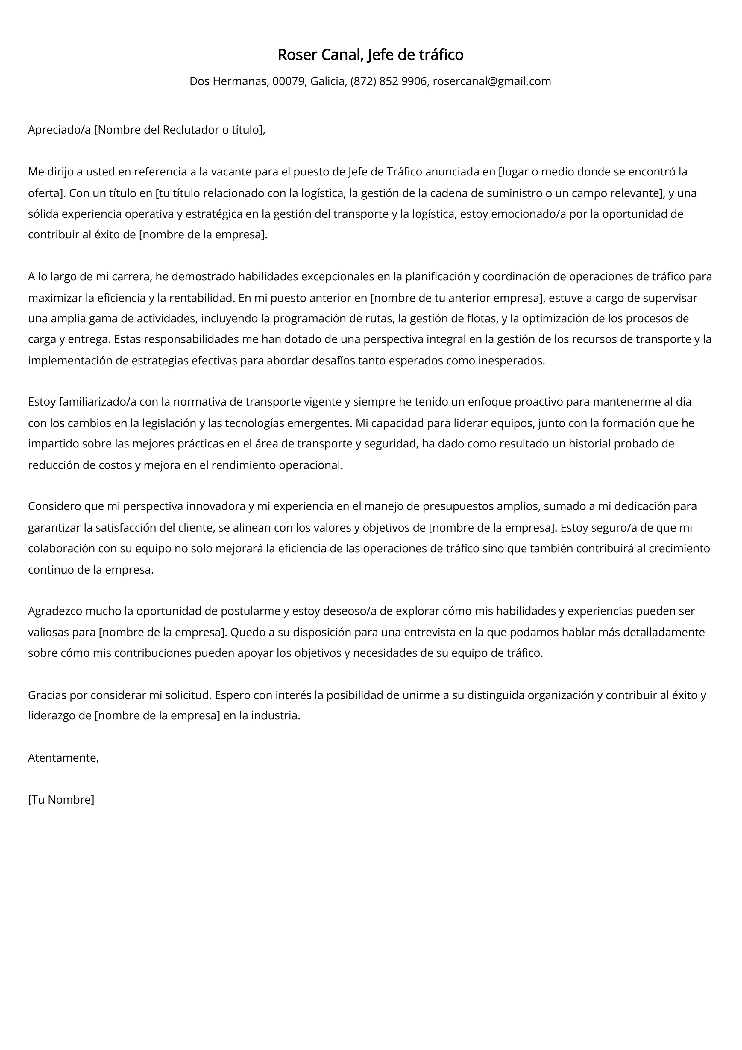 Crear carta de presentación