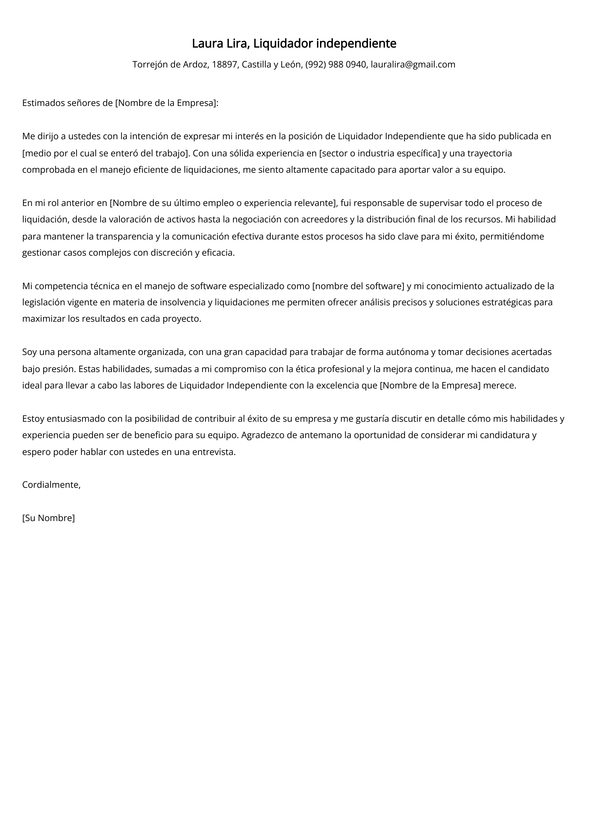 Crear carta de presentación