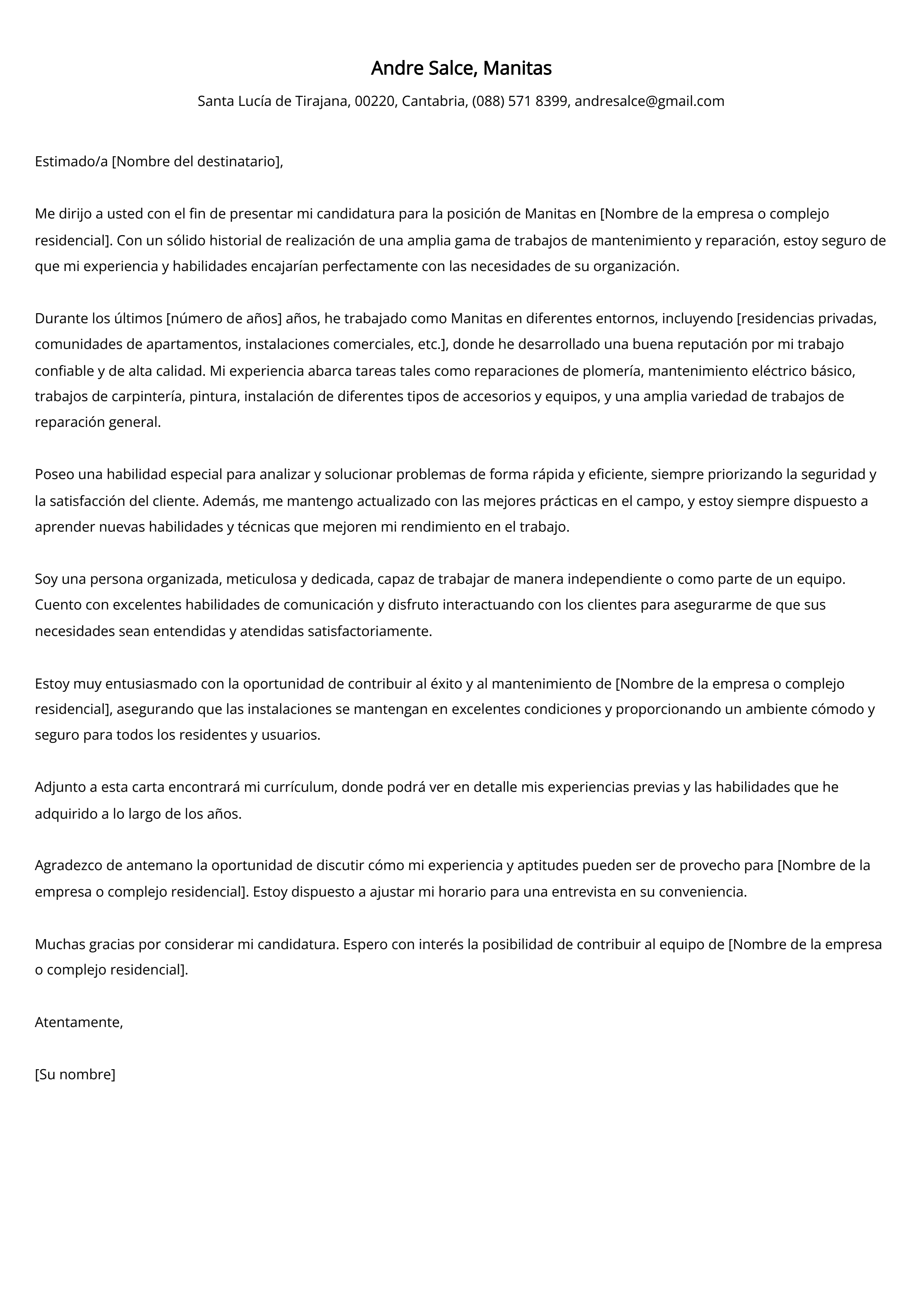 Crear carta de presentación