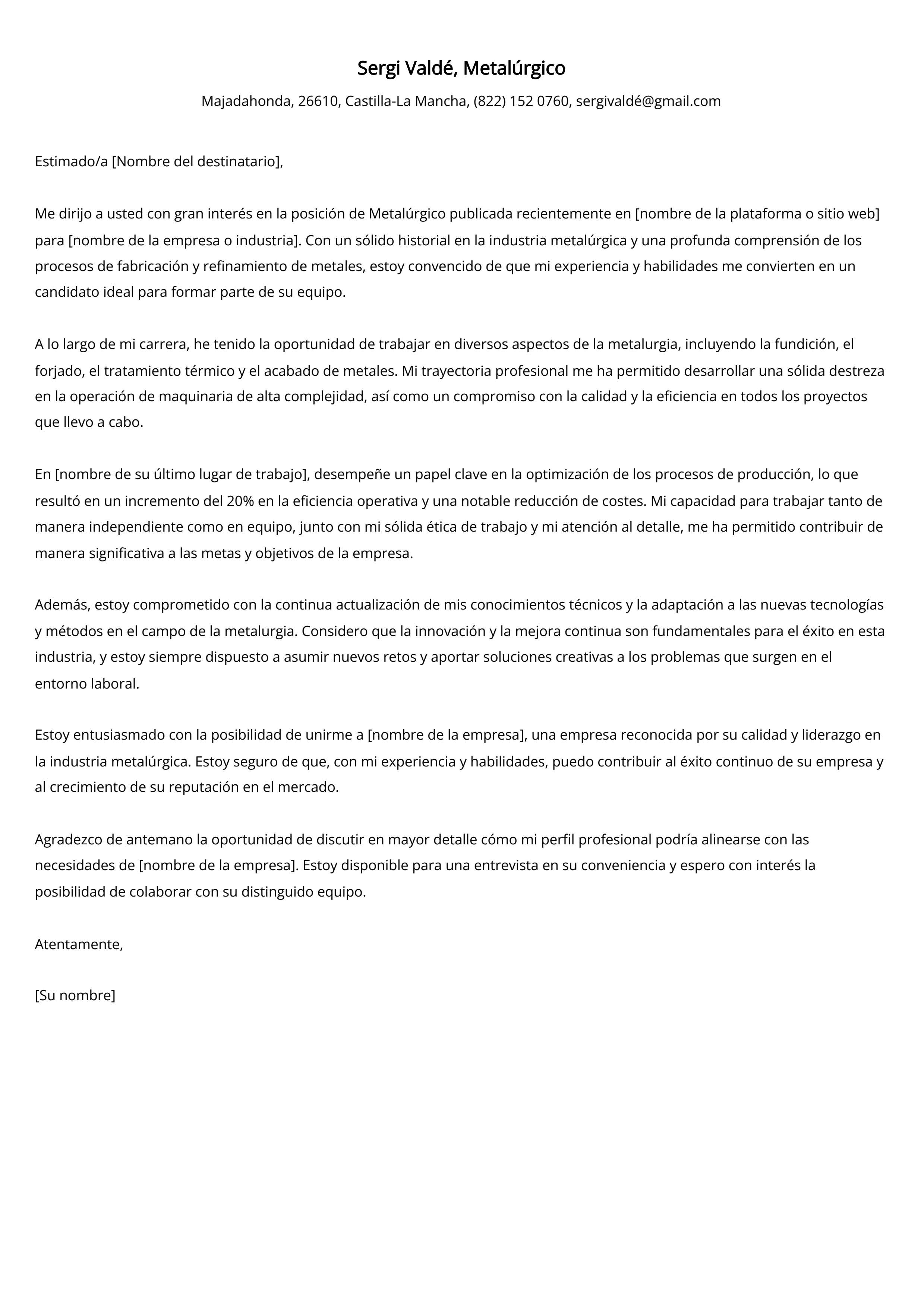 Crear carta de presentación