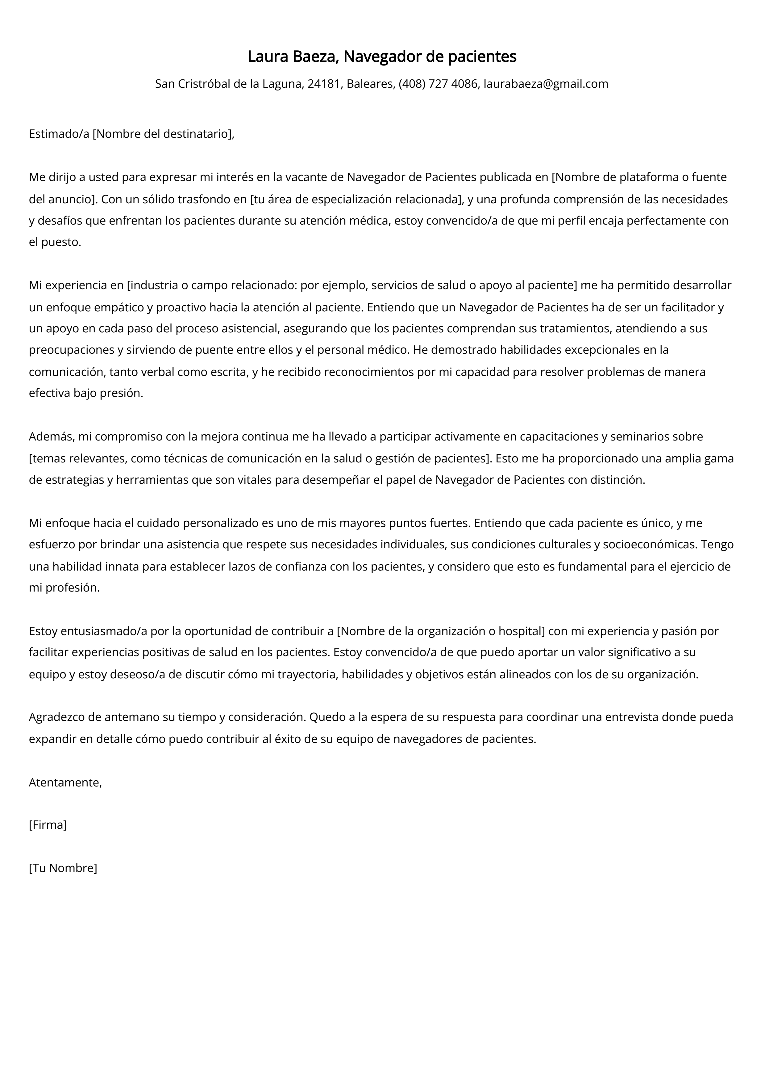 Crear carta de presentación