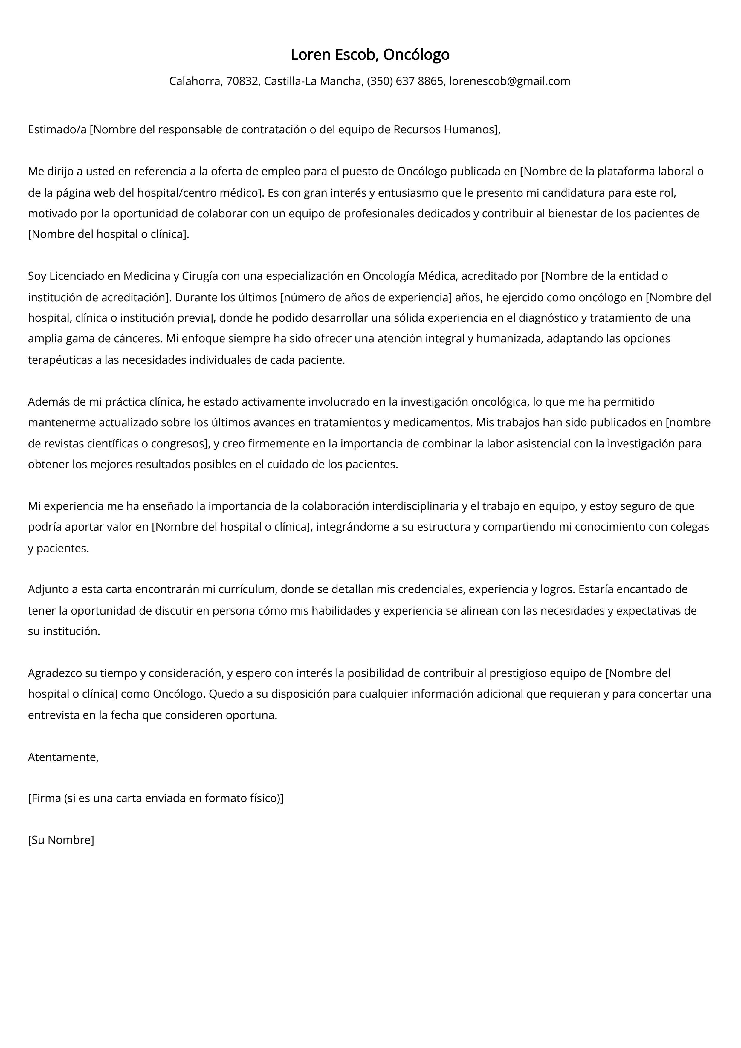 Crear carta de presentación