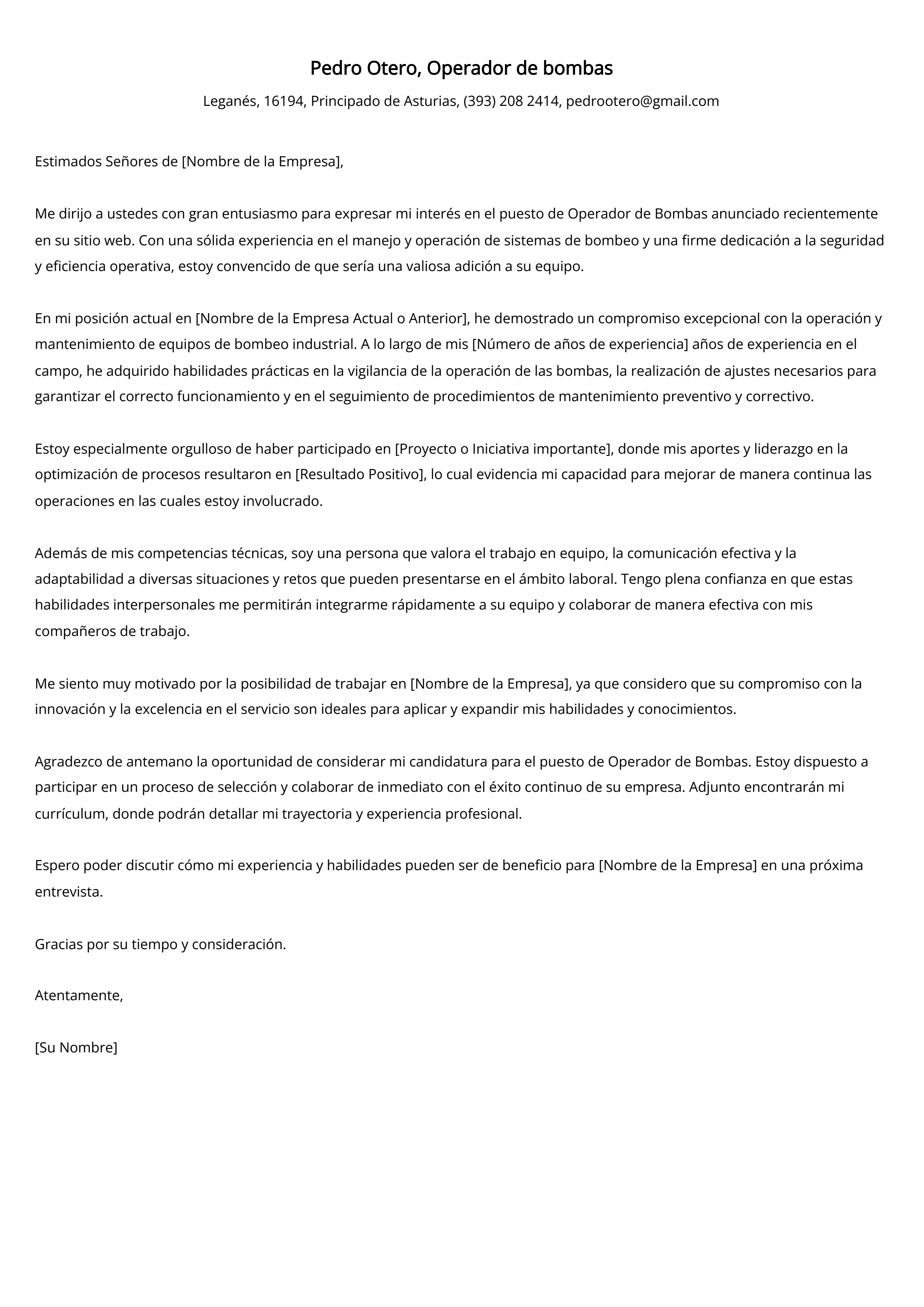 Crear carta de presentación