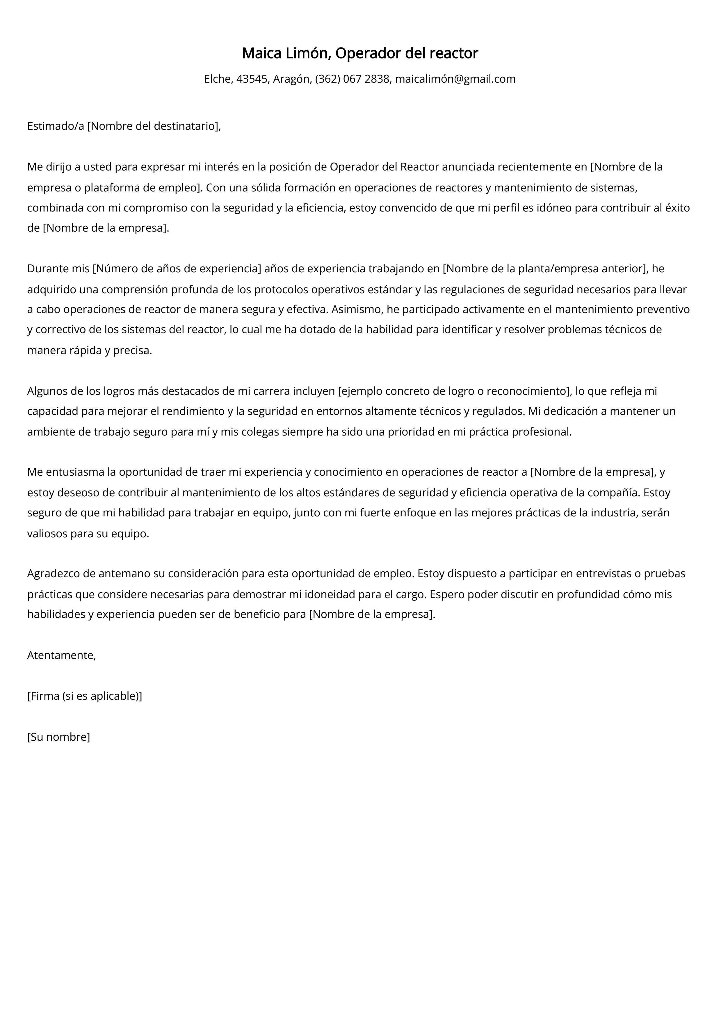 Crear carta de presentación