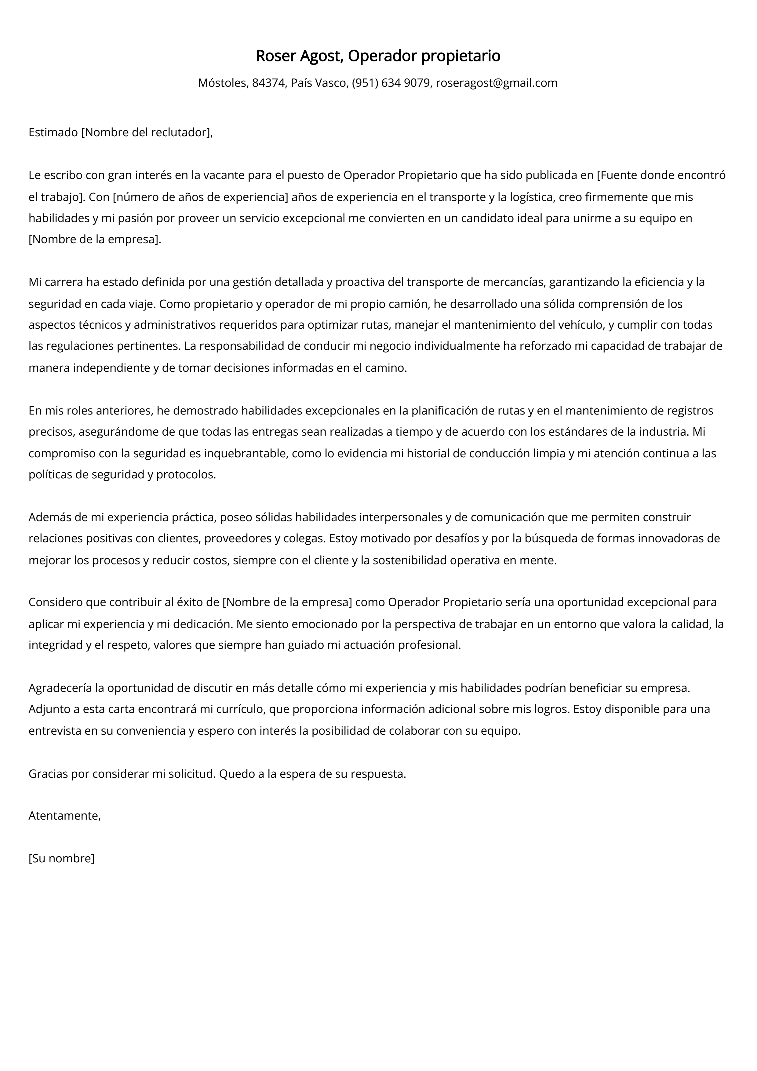 Crear carta de presentación