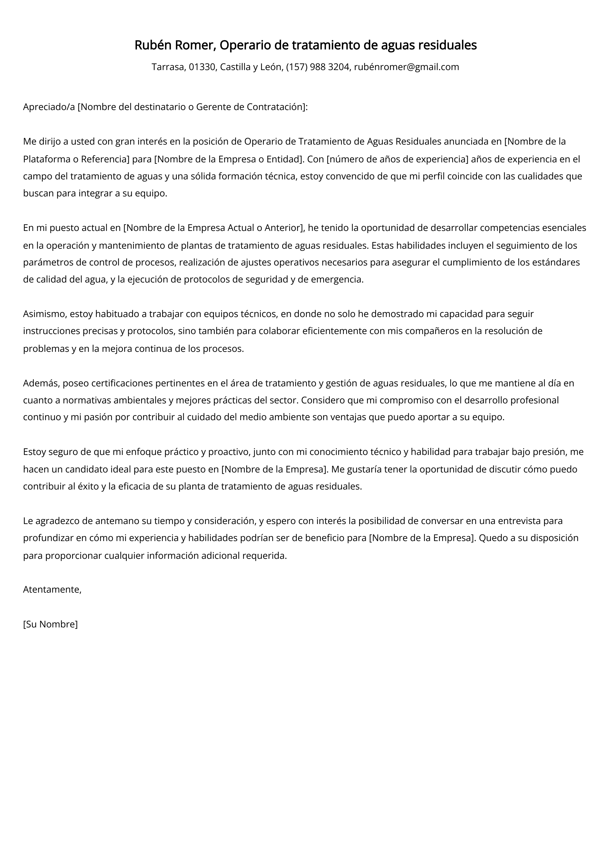 Crear carta de presentación