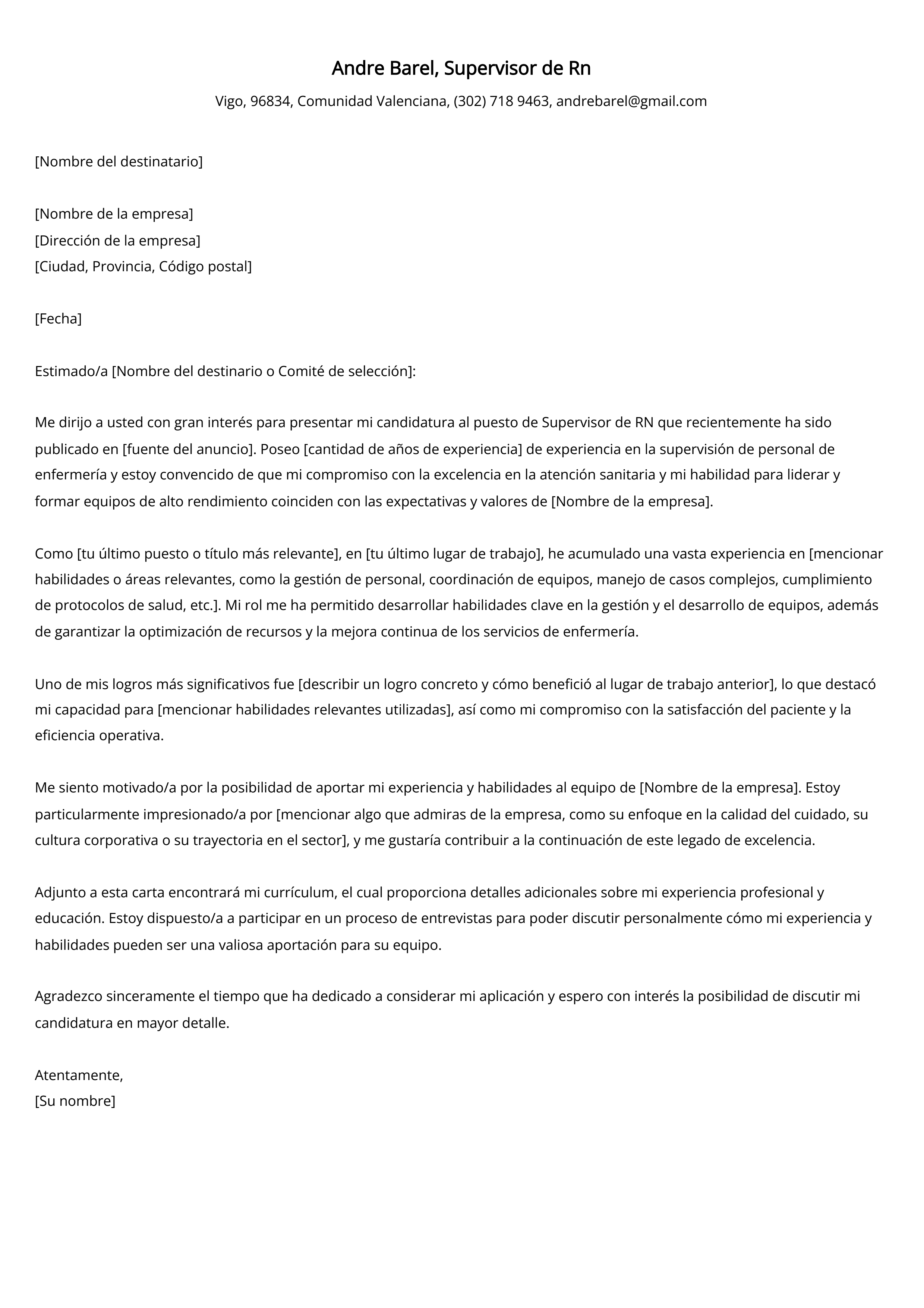 Crear carta de presentación