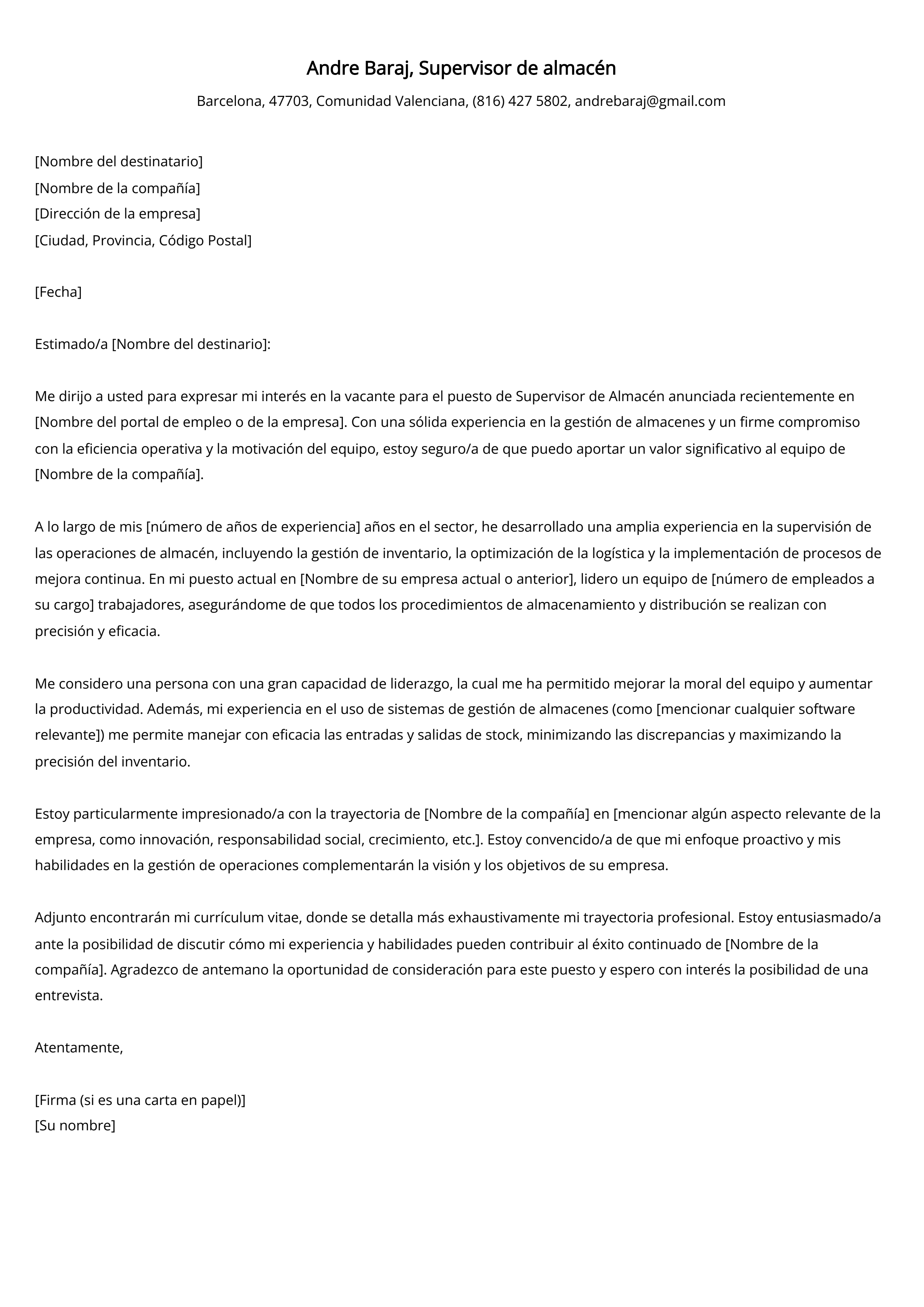 Crear carta de presentación