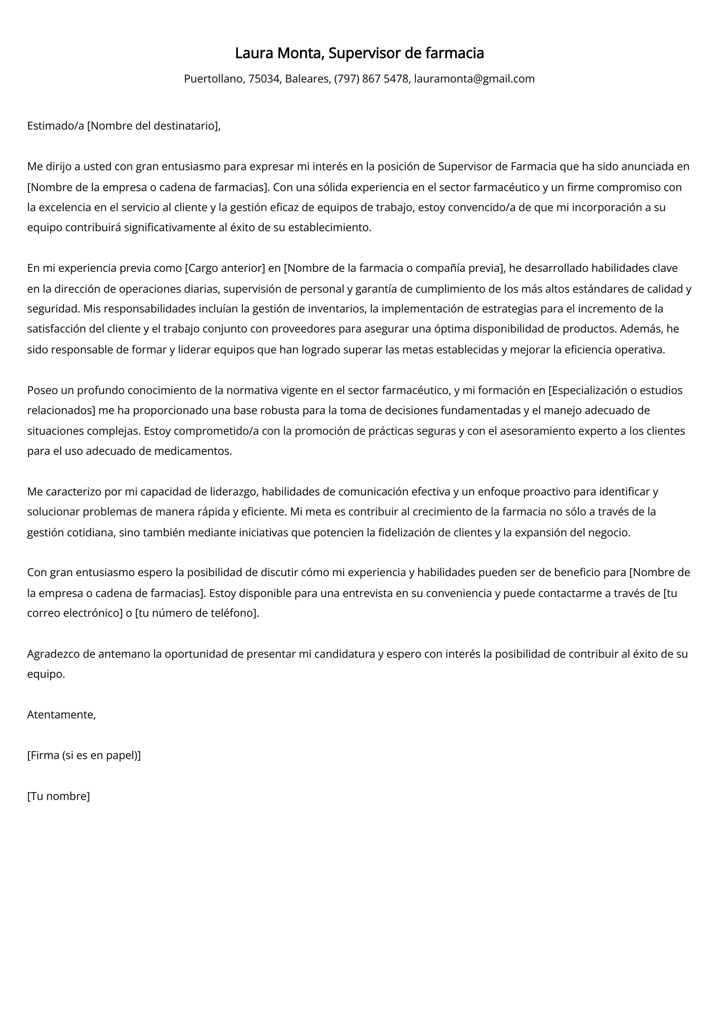 Crear carta de presentación