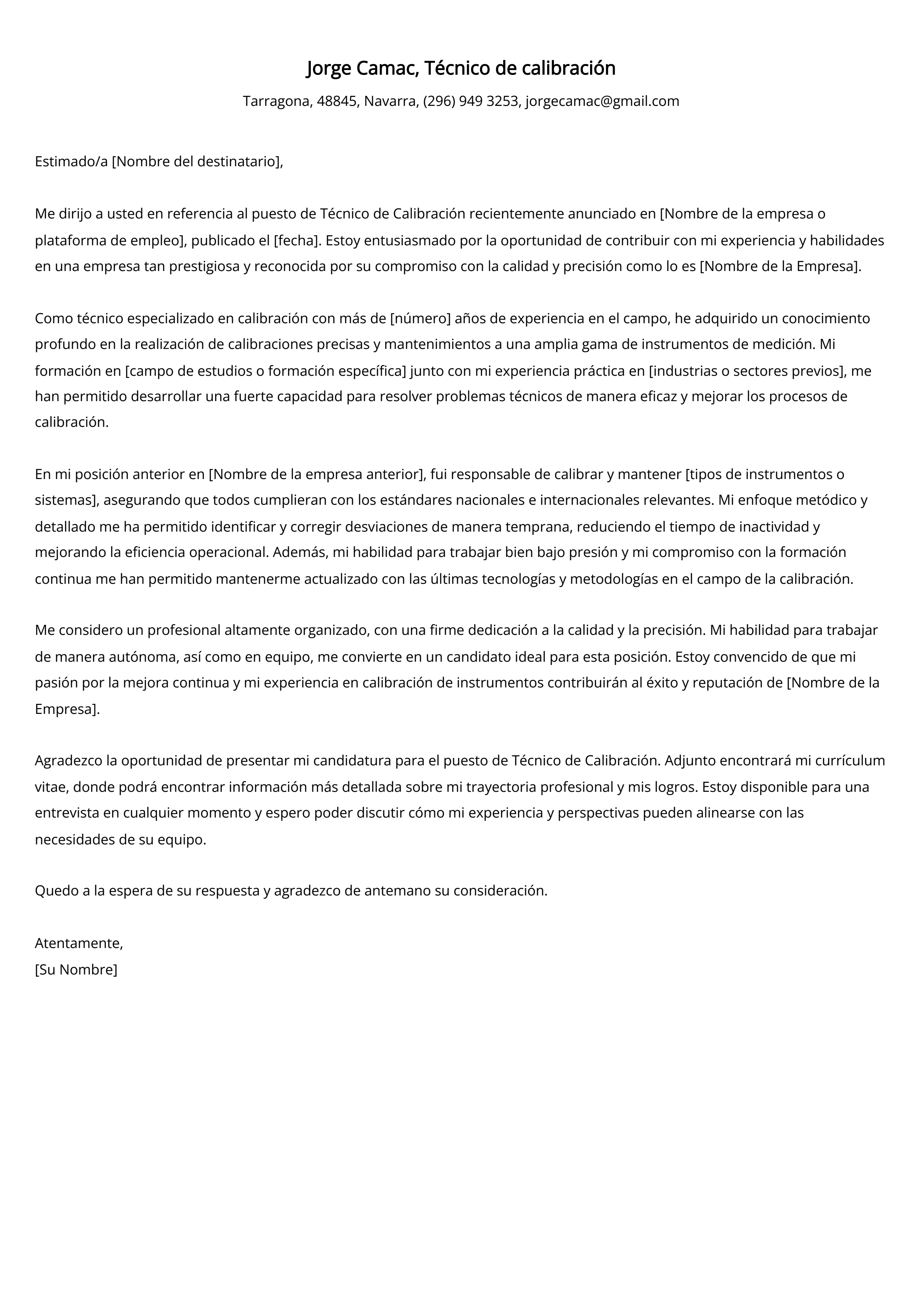 Crear carta de presentación