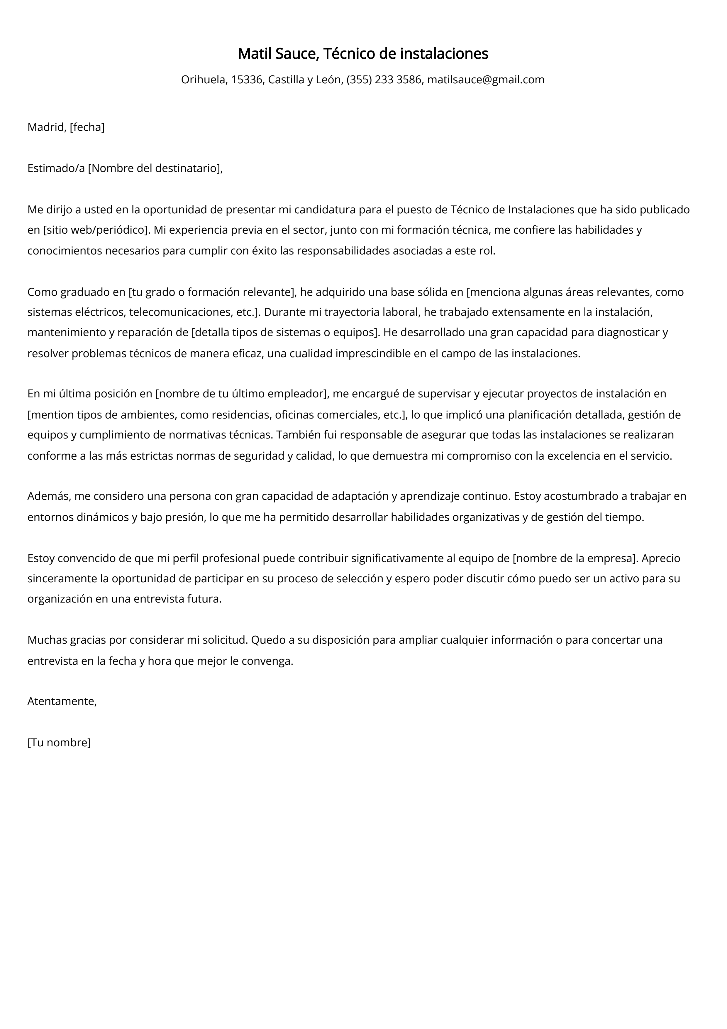 Crear carta de presentación