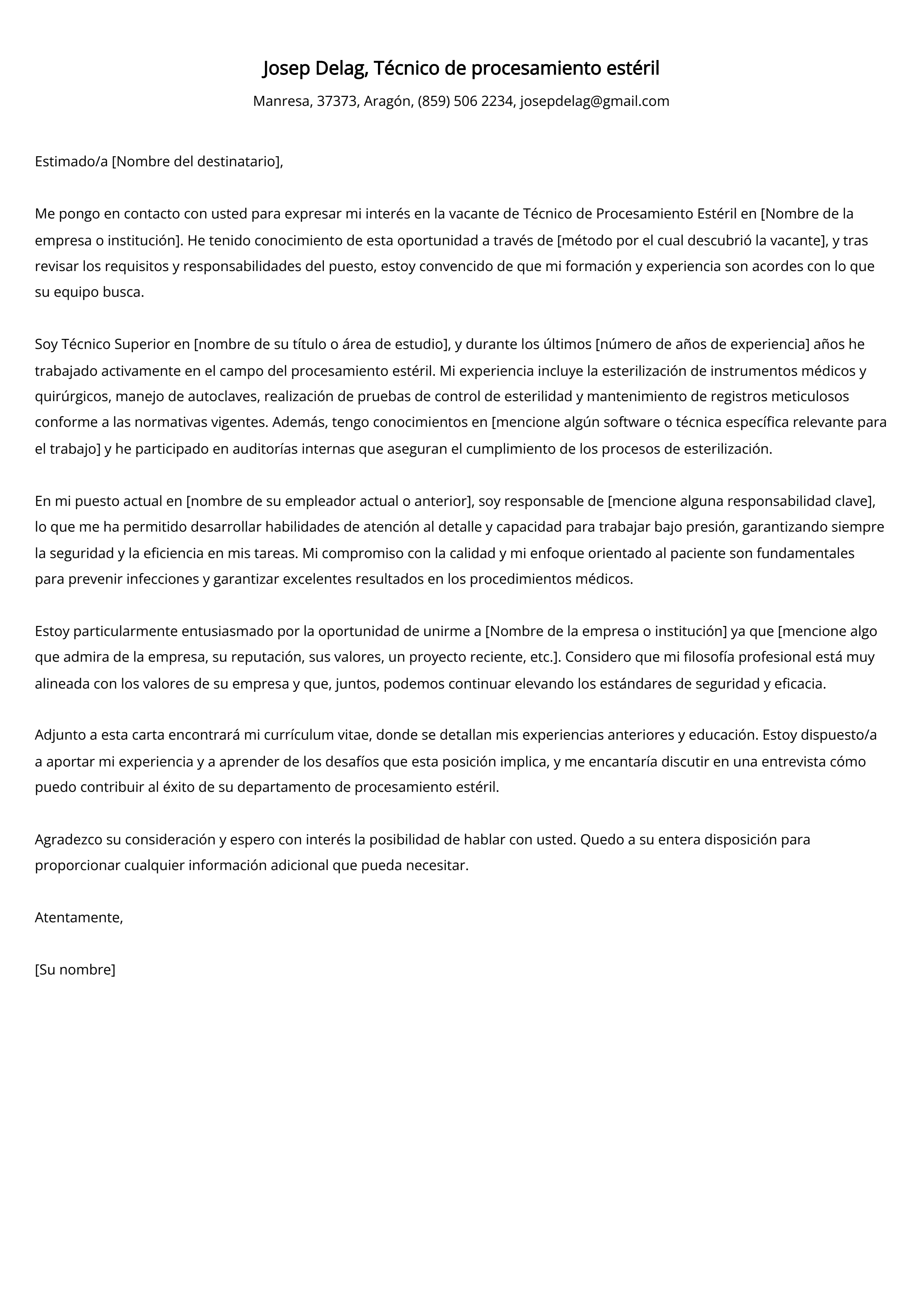 Crear carta de presentación