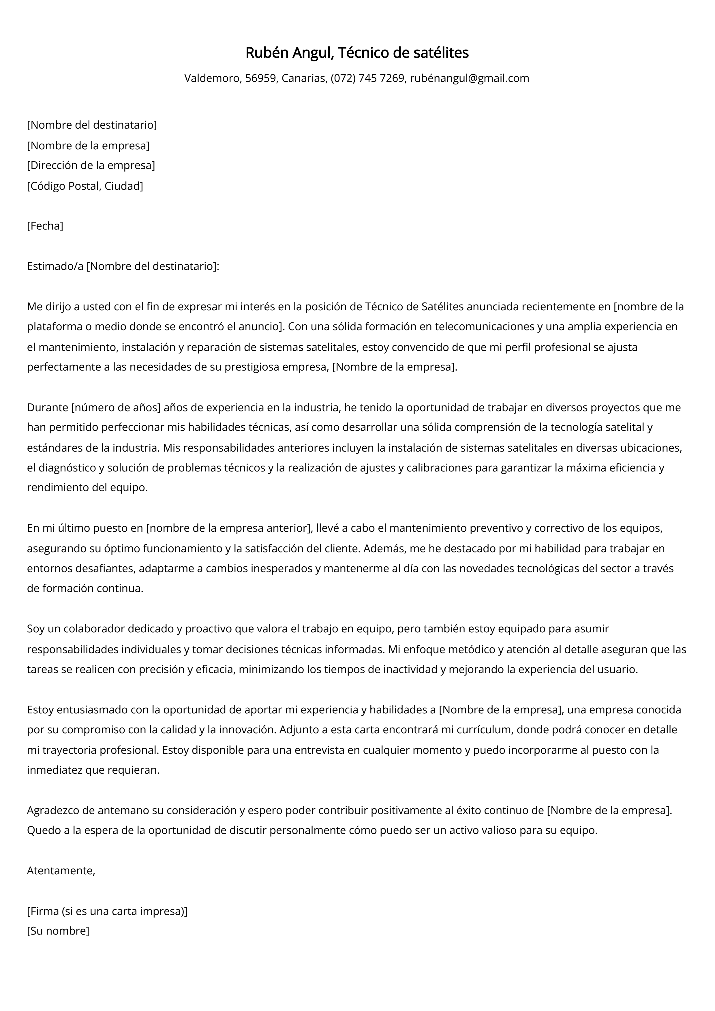 Crear carta de presentación