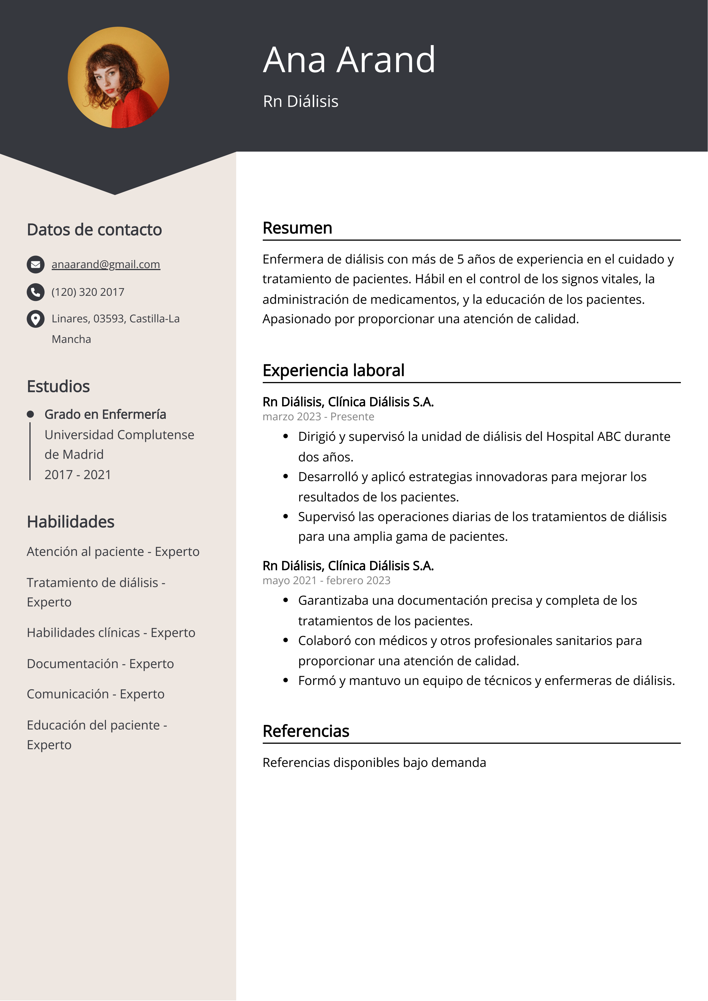 Rn Diálisis Resume Example