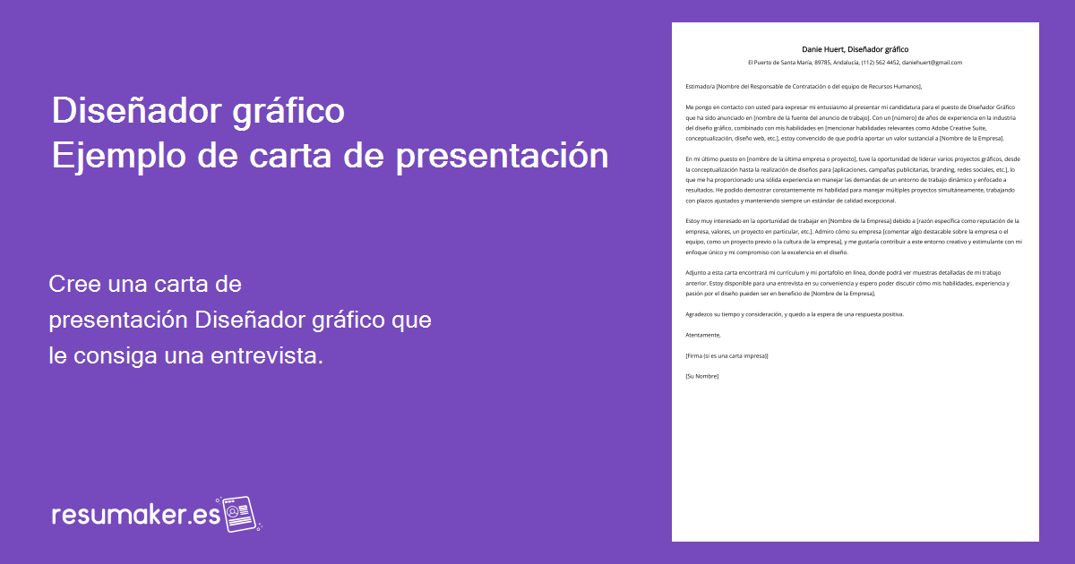 Diseñador gráfico Carta de presentación: Ejemplo y guía (empleos de